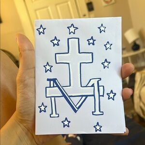 Catholic Miraculous Medal Mary Card